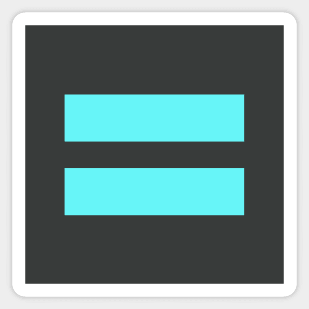 Navy Equality Shirt Sticker by silversurfer2000